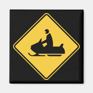 Snowmobile symbol magnet