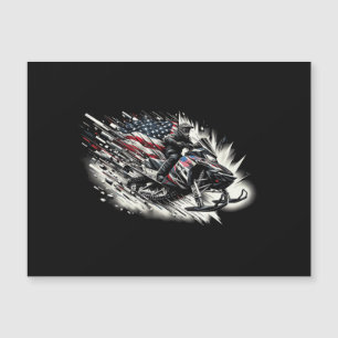 Snowmobile T Snowmobiling Freedom Flag Long Sleeve