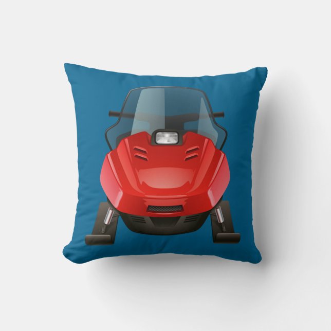 snowmobile throw pillow (Front)
