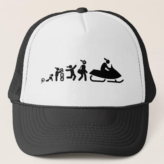 Snowmobile Trucker Hat (Front)