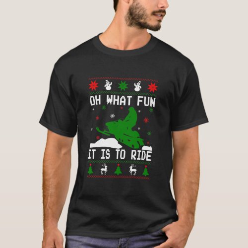 Snowmobile Ugly Christmas Essential  T_Shirt
