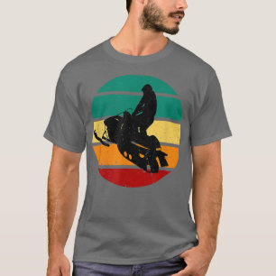 Snowmobile Vintage Motor Sled & Sunset Winter Spor T-Shirt
