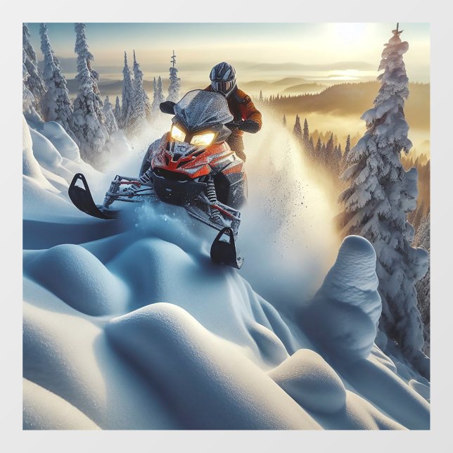 Snowmobile Window Cling (Sheet)