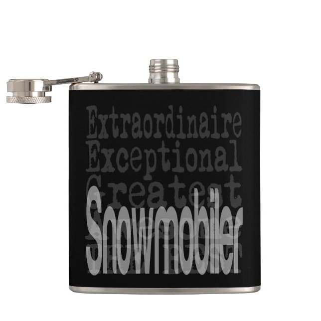 Snowmobiler Extraordinaire Flask (Opened)
