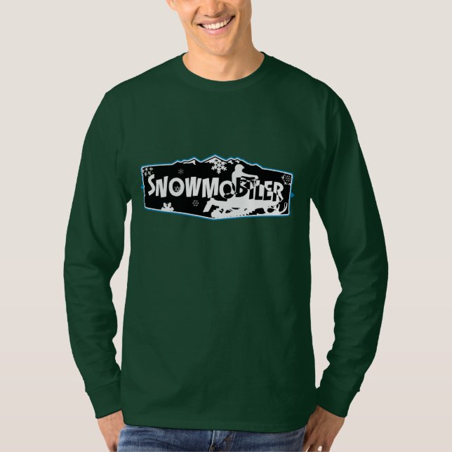 Snowmobiler Hanes Nano Long Sleeve T-Shirt (Front)