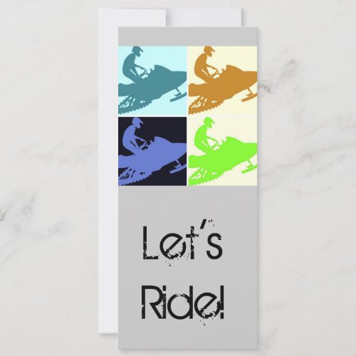 Snowmobiler/Let's Ride! Custom Invite