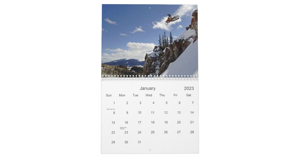 snowmobiles calendar Zazzle