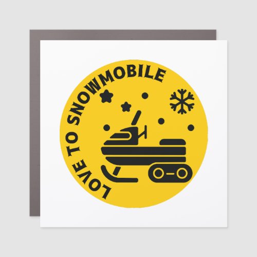 Snowmobiling 50  car magnet