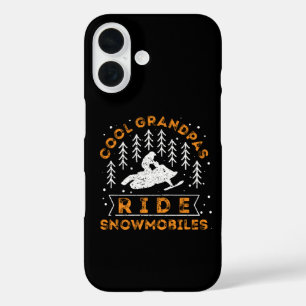 Snowmobiling - Cool Grandpas Ride Snowmobiles iPhone 16 Case