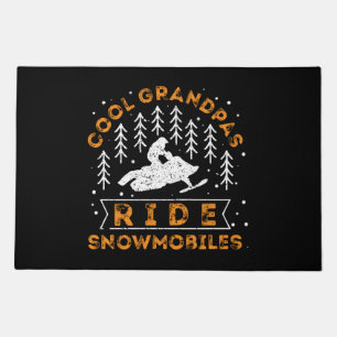 Snowmobiling - Cool Grandpas Ride Snowmobiles Doormat