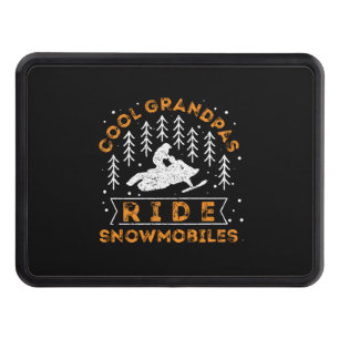 Snowmobiling - Cool Grandpas Ride Snowmobiles Hitch Cover