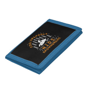 Snowmobiling - Cool Grandpas Ride Snowmobiles Tri-fold Wallet
