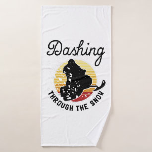 Snowmobiling - Dashing Through The Snow Bath Towel