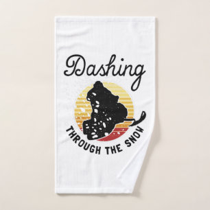 Snowmobiling - Dashing Through The Snow Hand Towel