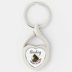 Snowmobiling - Dashing Through The Snow Keychain