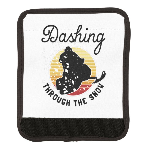 Snowmobiling - Dashing Through The Snow Luggage Handle Wrap (Front)