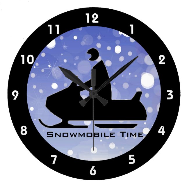 Snowmobiling Design Clock