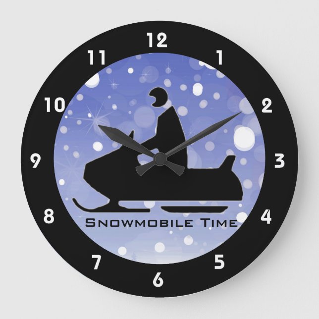 Snowmobiling Design Clock (Front)