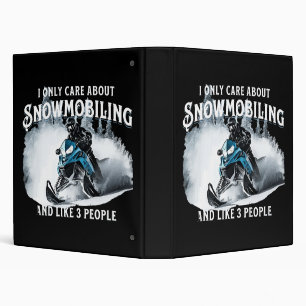 Snowmobiling Funny Snowmobile 3 Ring Binder