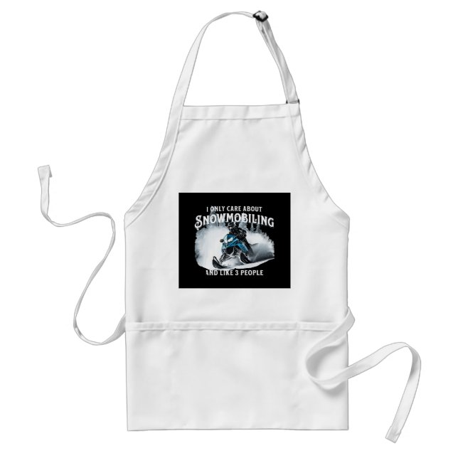 Snowmobiling Funny Snowmobile  Adult Apron (Front)