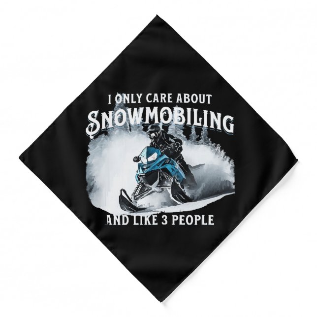 Snowmobiling Funny Snowmobile  Bandana (Front)