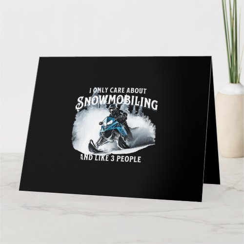 Snowmobiling Funny Snowmobile  Card