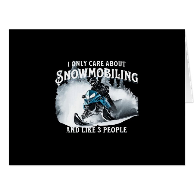 Snowmobiling Funny Snowmobile  Cards (Front Horizontal)