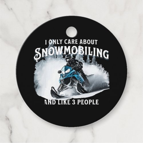 Snowmobiling Funny Snowmobile  Favor Tags