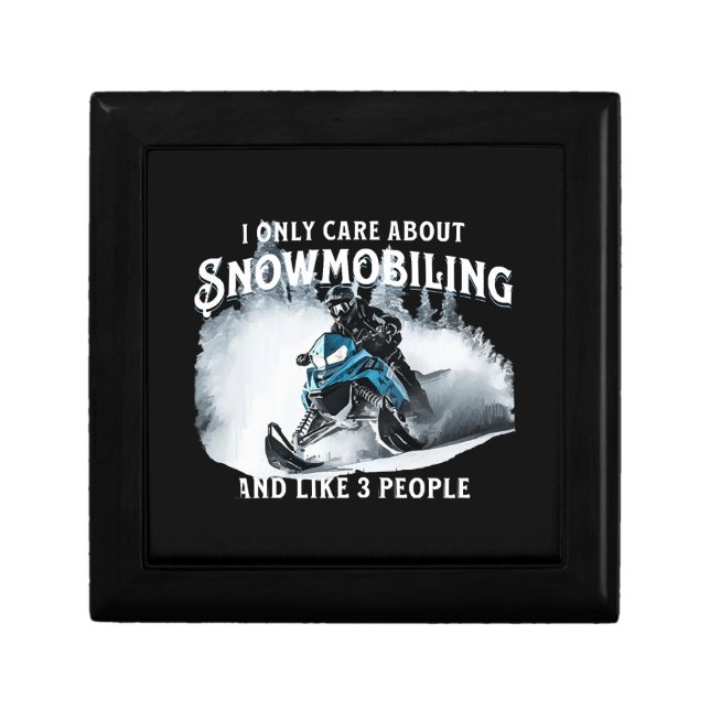 Snowmobiling Funny Snowmobile  Gift Box (Front)
