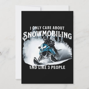 Snowmobiling Funny Snowmobile Invitation