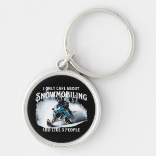 Snowmobiling Funny Snowmobile Keychain