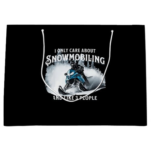Snowmobiling Funny Snowmobile  Large Gift Bag