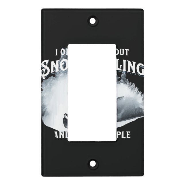 Snowmobiling Funny Snowmobile  Light Switch Cover (Front)