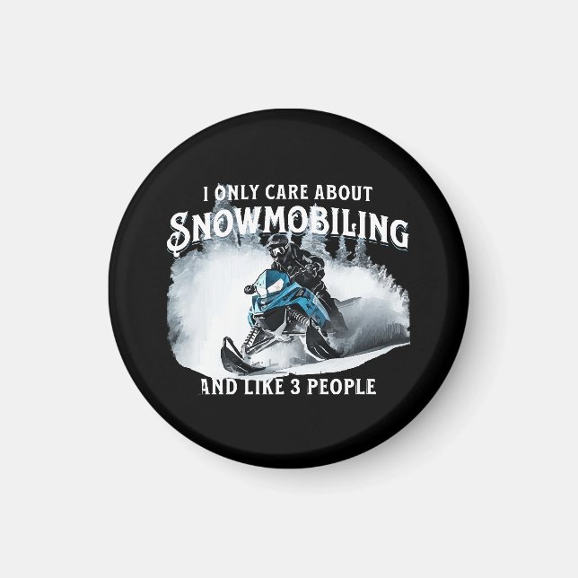 Snowmobiling Funny Snowmobile  Magnet (Front)