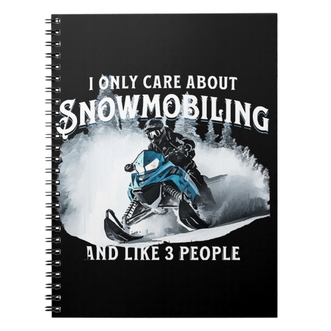 Snowmobiling Funny Snowmobile  Notebook (Front)