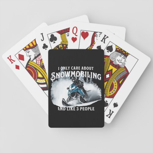 Snowmobiling Funny Snowmobile  Playing Cards