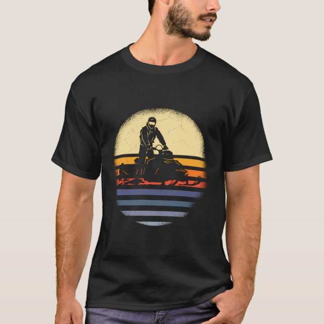 Snowmobiling Funny Snowmobile Riding T-Shirt (Front)