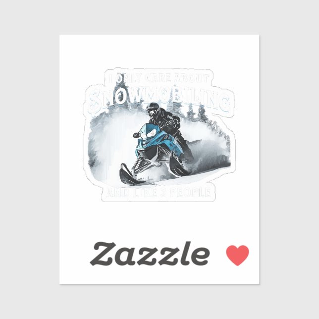 Snowmobiling Funny Snowmobile  Sticker (Sheet)