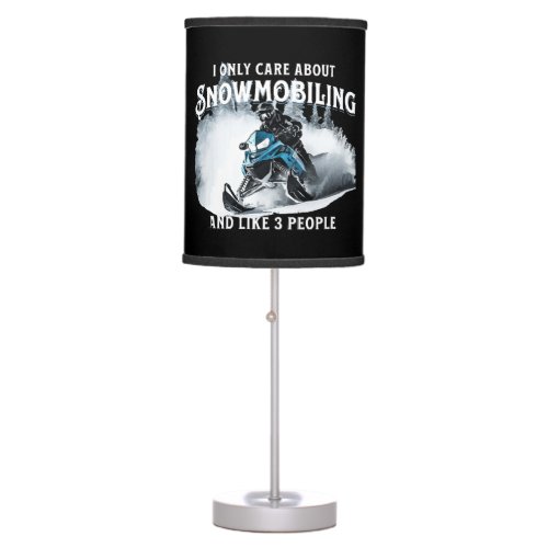 Snowmobiling Funny Snowmobile  Table Lamp