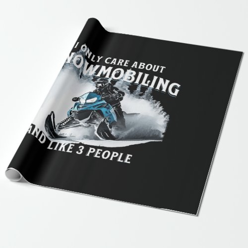 Snowmobiling Funny Snowmobile  Wrapping Paper