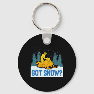 Snowmobiling - Got Snow Funny Snowmobiling Keychain
