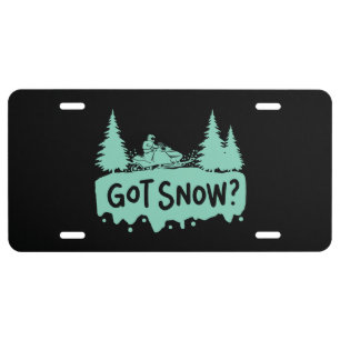 Snowmobiling - Got Snow Funny Snowmobiling License Plate