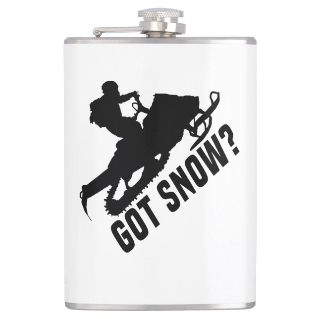 Snowmobiling - Got Snow Snowmobile Gifts Flask (Front)