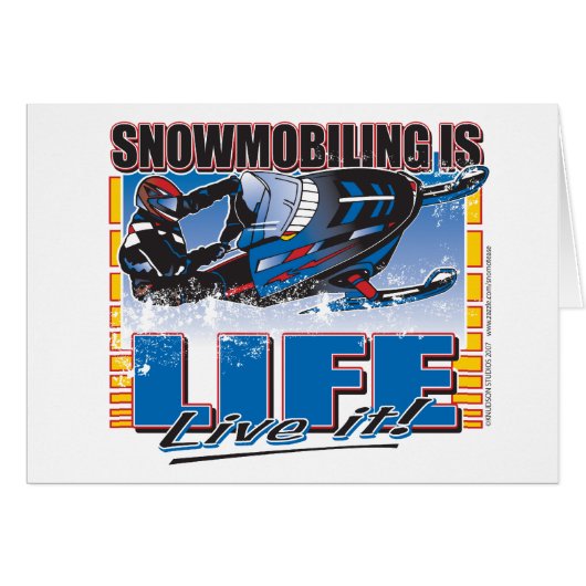 SNOWMOBILING-IS-LIFE-zazz Cards (Front Horizontal)