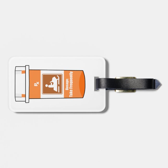 Snowmobiling Is My Drug Luggage Tag (Back Horizontal)