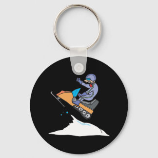 Snowmobiling Jump Keychain