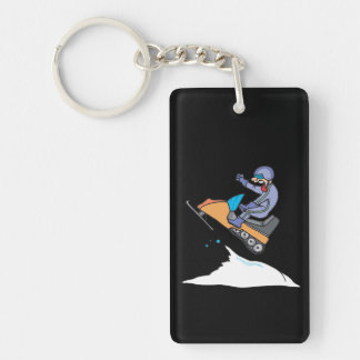 Snowmobiling Jump Keychain