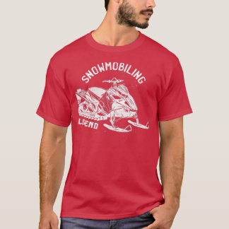 Snowmobiling Legend Snowmobile Illustration Funn T-Shirt
