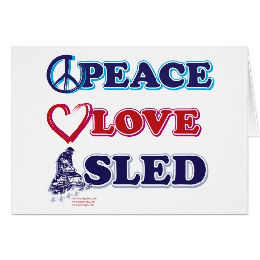 Snowmobiling/Peace,Love,Sled (Front Horizontal)