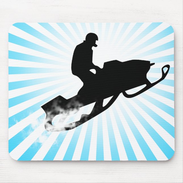 snowmobiling powder trail mouse pad (Front)